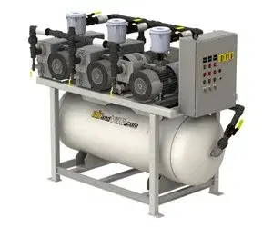 Triplex Horizontal Lubricated Rotary Vane NFPA Compliant Medical Vacuum Systems — form 3113